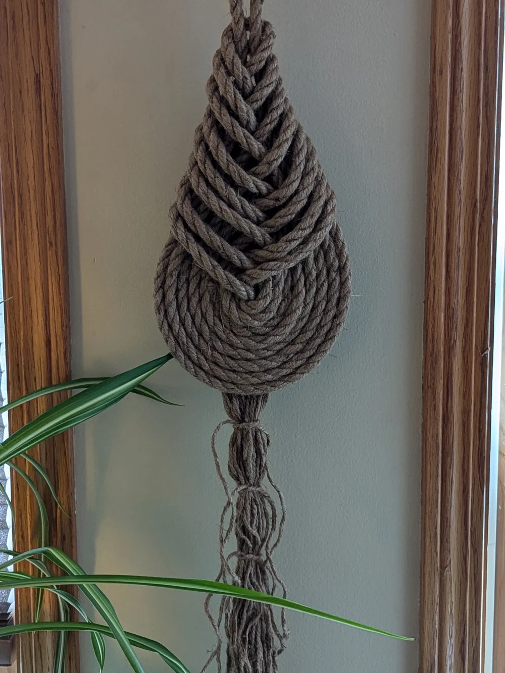 Macrame Pipa Knot Wall Decor, Tapestry Rope Art